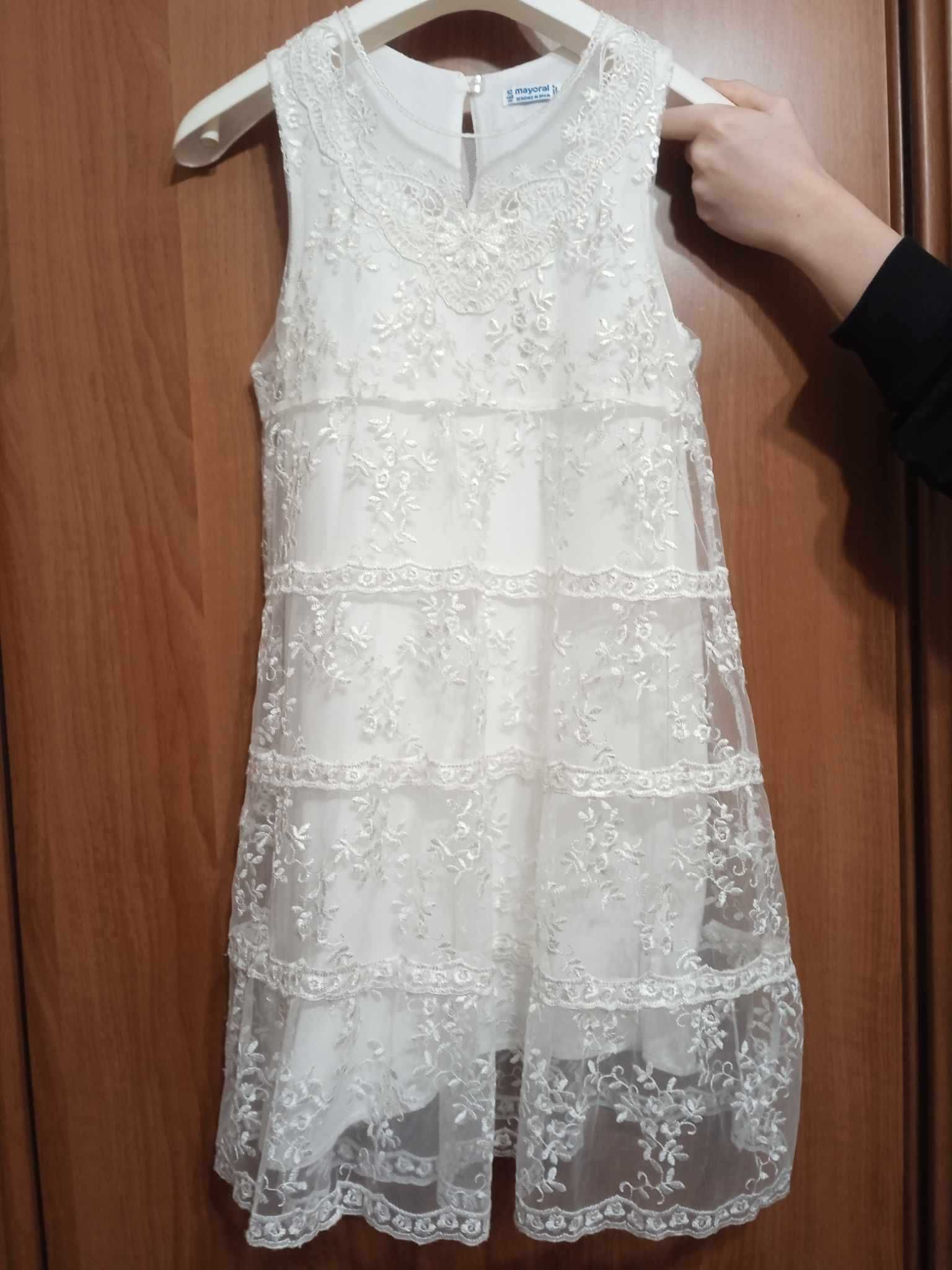Sukienka Mayoral, kolor biały, rozmiar 140