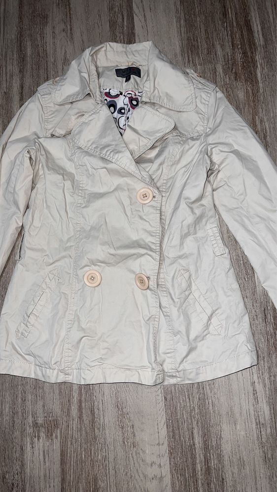 cienka kurtka krótki płaszcz podszewka damska S 36 c2