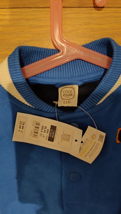 Nowa bluza rozpinana Bomberka niebieska cool club 116