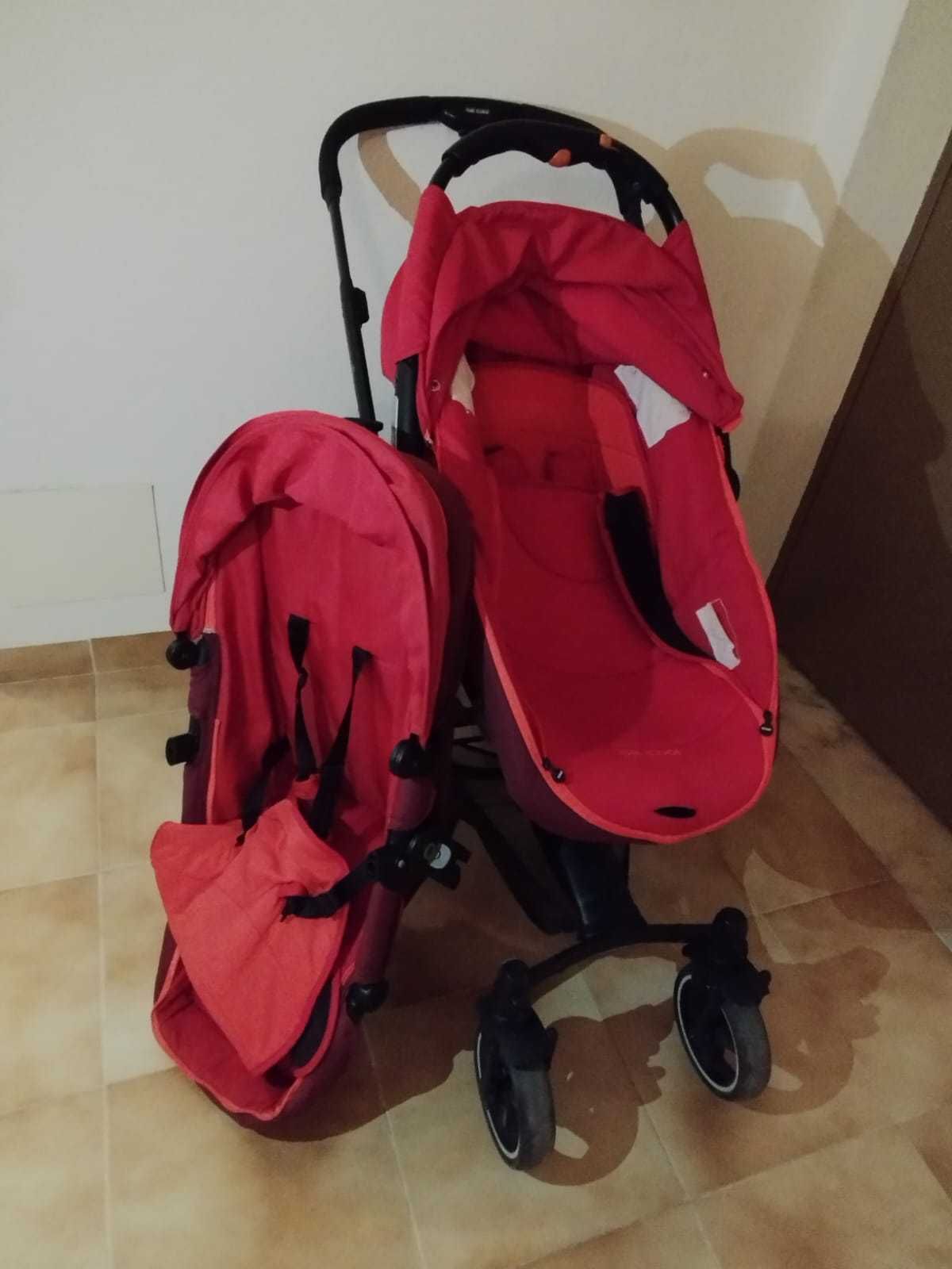 Carrinho Be Cool Twice, Baloiço Chicco, Cadeira Chicco Auto - Tudo 65€