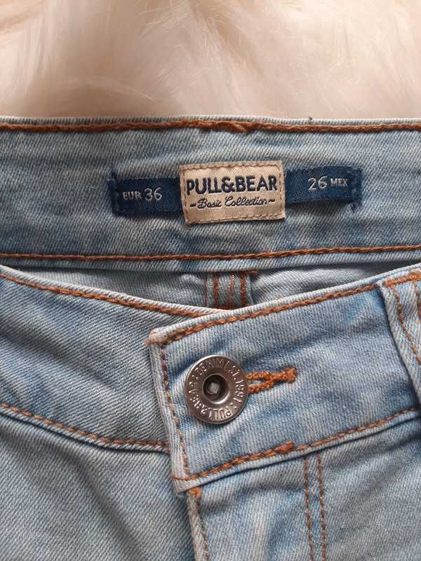 Spodnie jeansowe jasne, rozmiar 36 PULL&BEAR