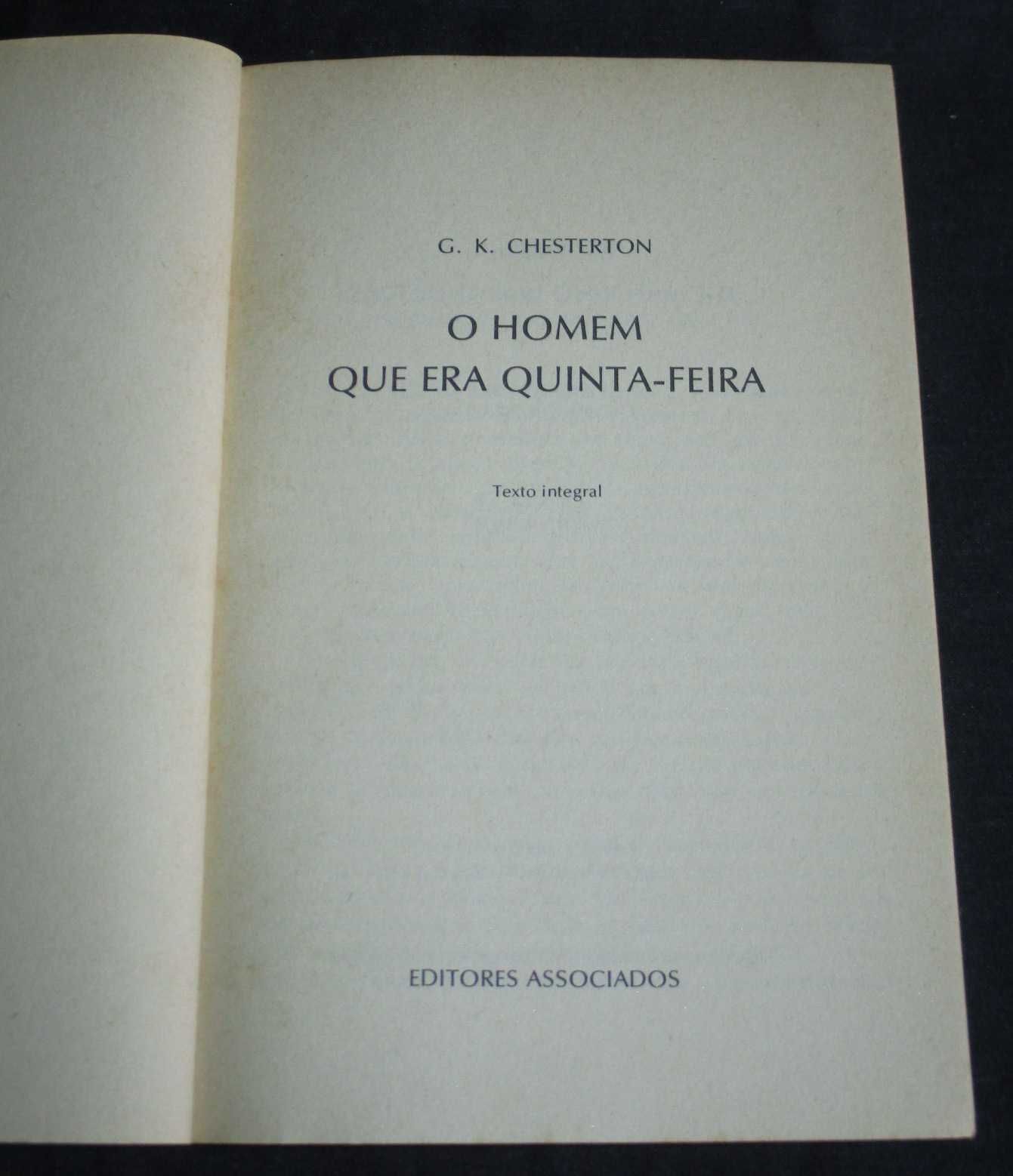 Livro O homem que era 5ª feira Chesterton Unibolso