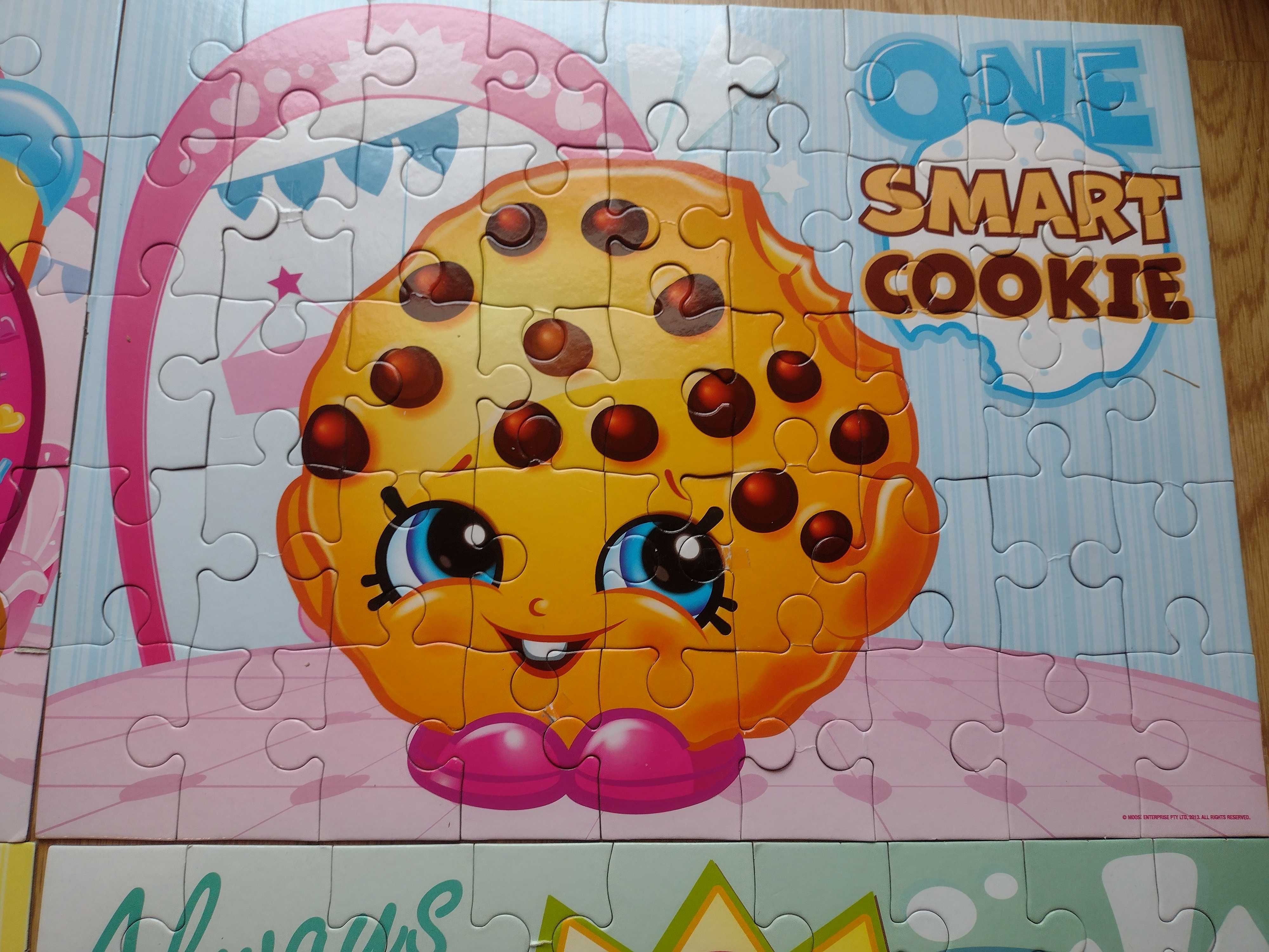 Shopkins puzzle i maskotka pluszak ciasteczko