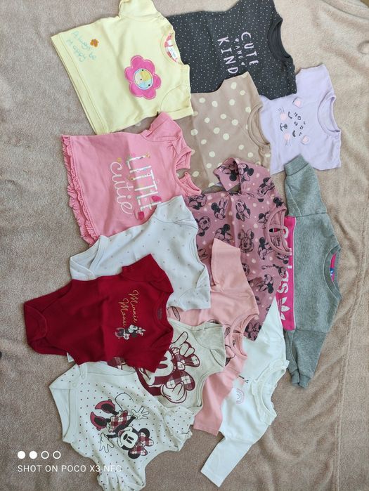 Zestaw paczka ubranek dla dziewczynki rozmiar 62