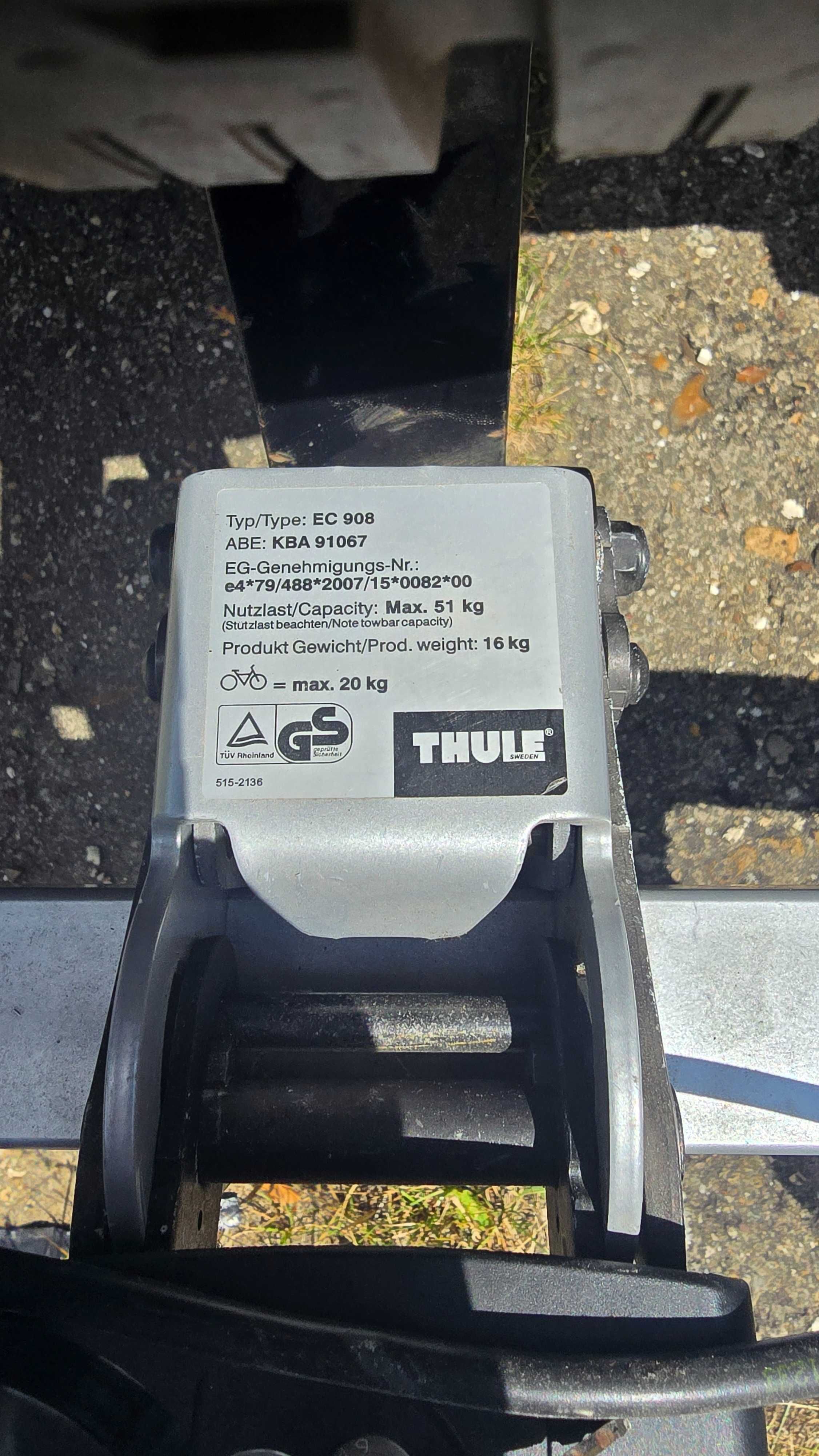 Uchwyt na rower thule EC908 jak ewG2 ew940 na 2 lub 3 rowery dostawka