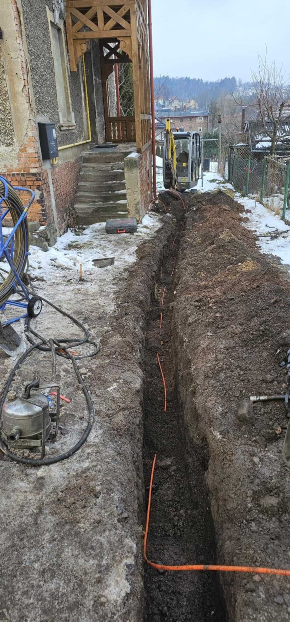 Przeciski pod drogą, usługi minikoparką Wałbrzych i okolice