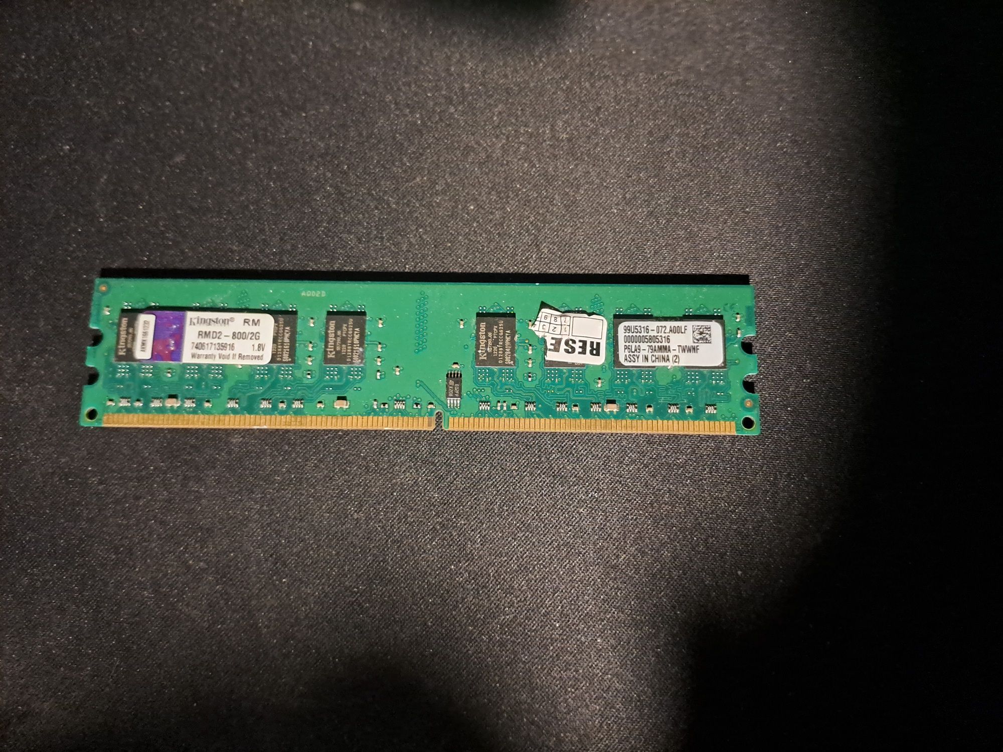 Dwie Kości Ram DDR 3 Jedna Ma Po 2GB Ram