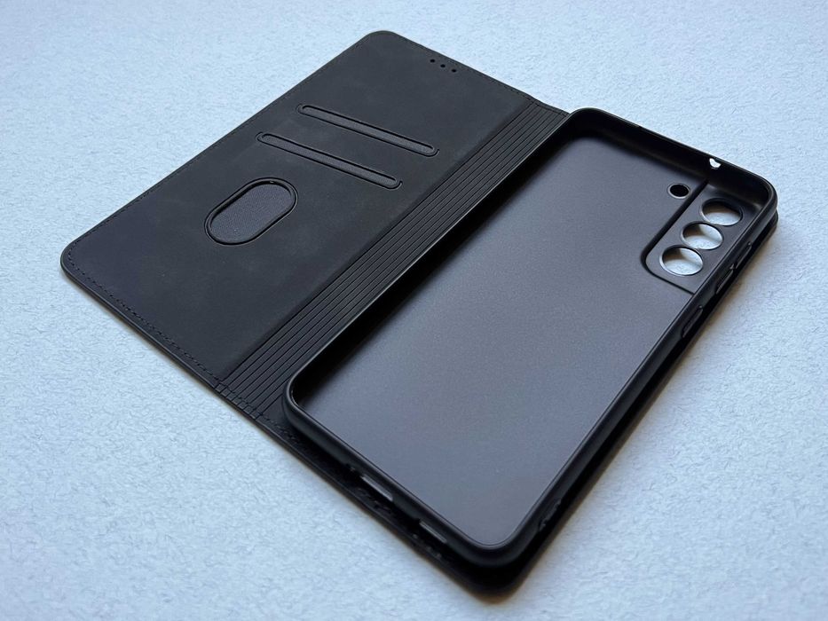 Samsung Galaxy S21 FE чохол книжка штучна шкіра слоти чехол