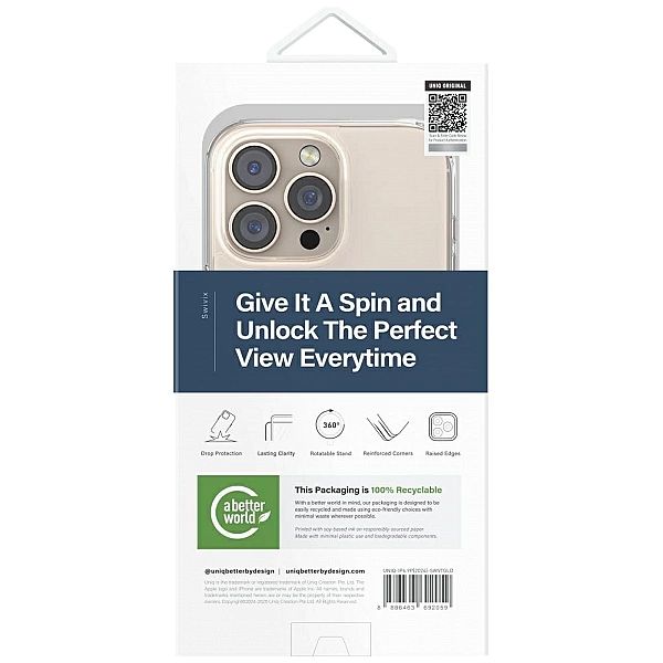Etui UNIQ Swivix 360 Rotating Kickstand na iPhone 16 Pro Max - złote