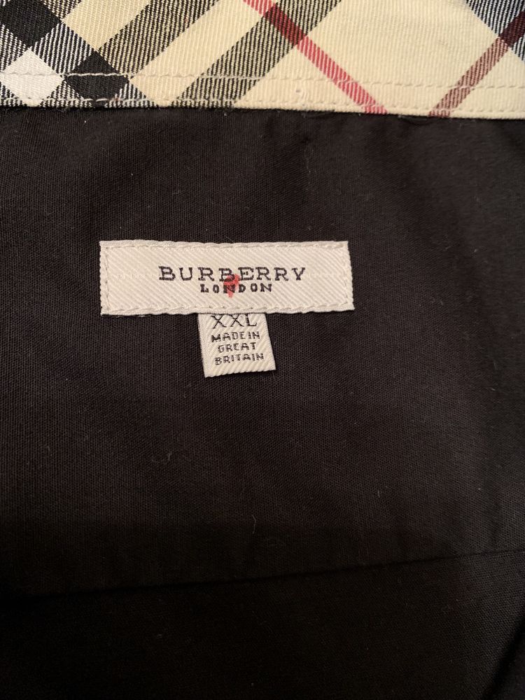 чёрная , хлопковая рубашка Burberry