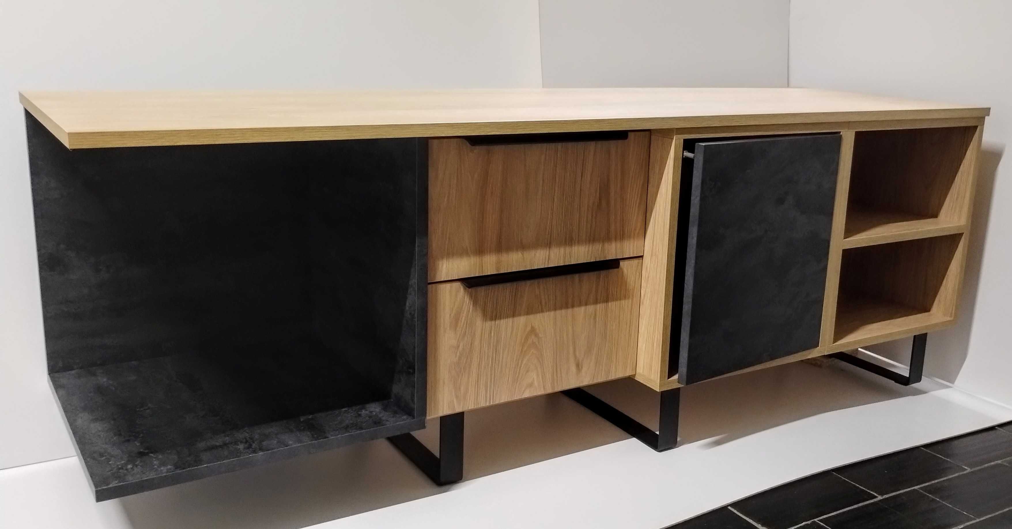 szafka RTV, niska komoda w stylu loft NOWA, unikatowy design