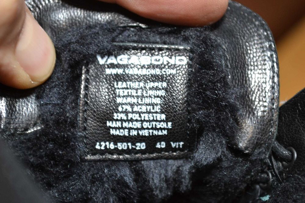 vagabond 40р  ботинки кожаные зимние ботильоны на меху.