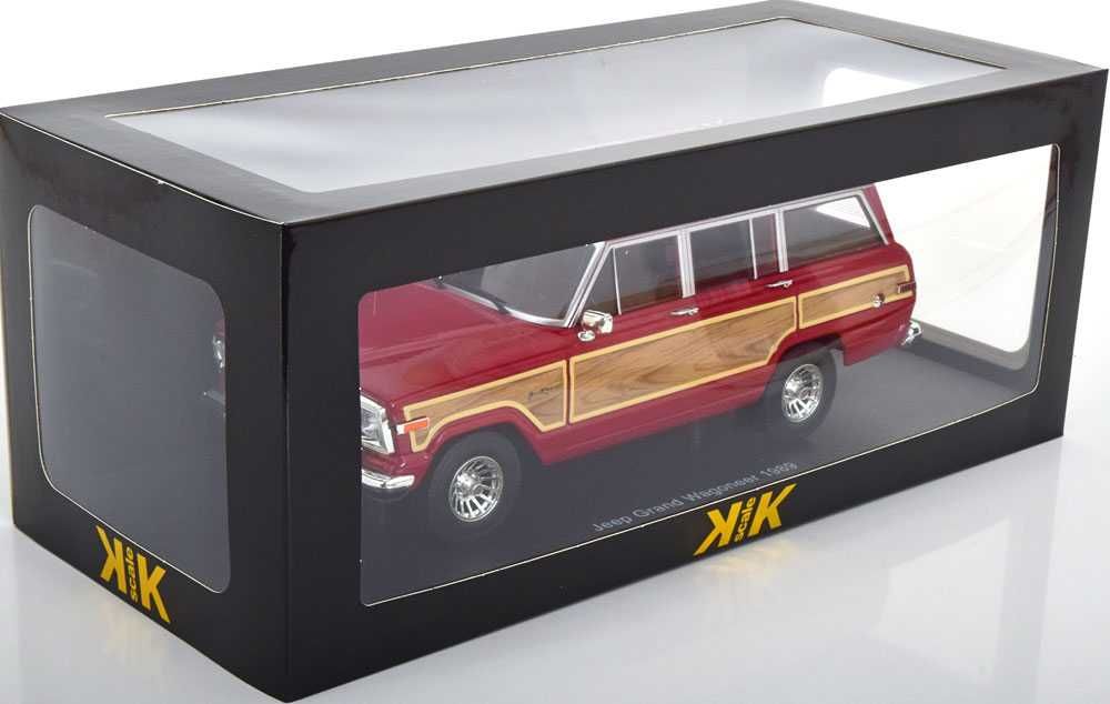 Model 1:18 KK-Scale Jeep Grand Wagoneer 1989 red / wood look