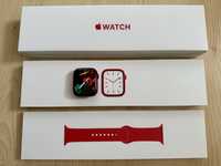 Apple Watch Series 7 45mm Product Red Aluminium Case Red Sport Band