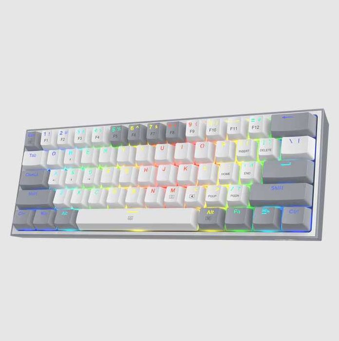 Teclado 60% FIZZ K617 Branco/Cinzento