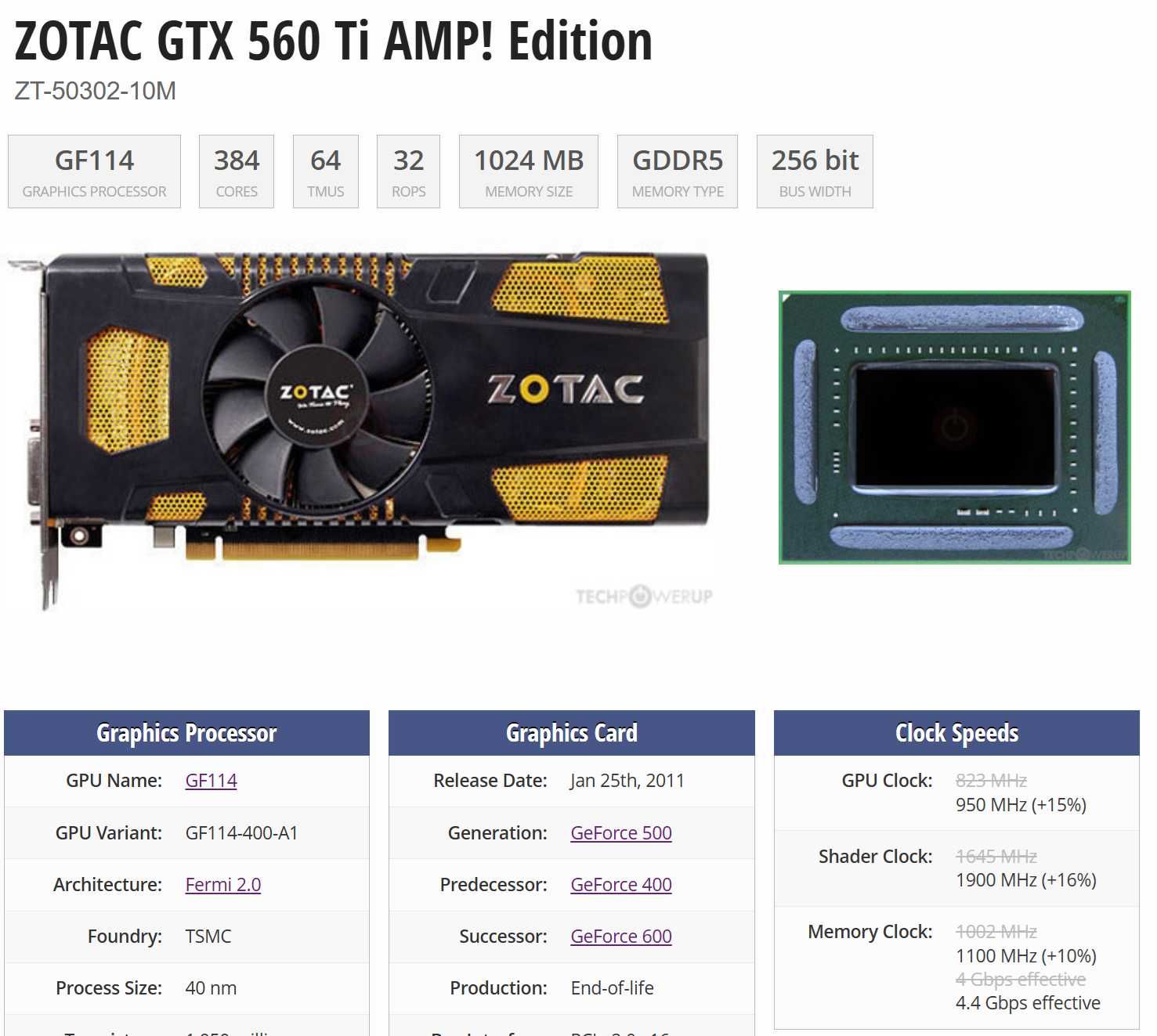 Nvidia Zotac GTX 560 Ti AMP! Edition
