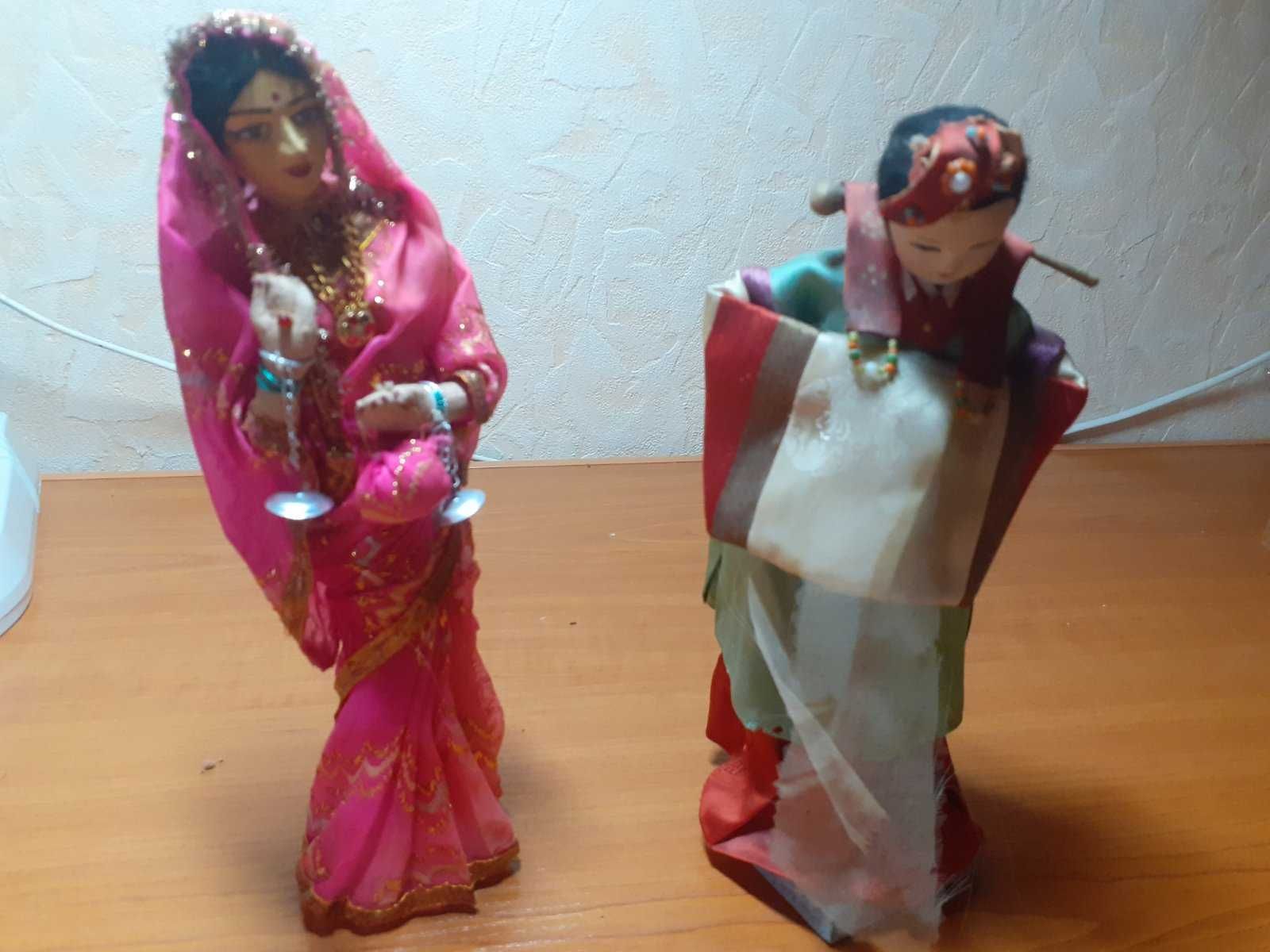 Винтажные куклы .в национальной одежде Индии и Японии. Винтаж 60-70 г