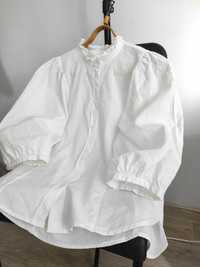 Біла сорочка белая льняная рубашка H&M