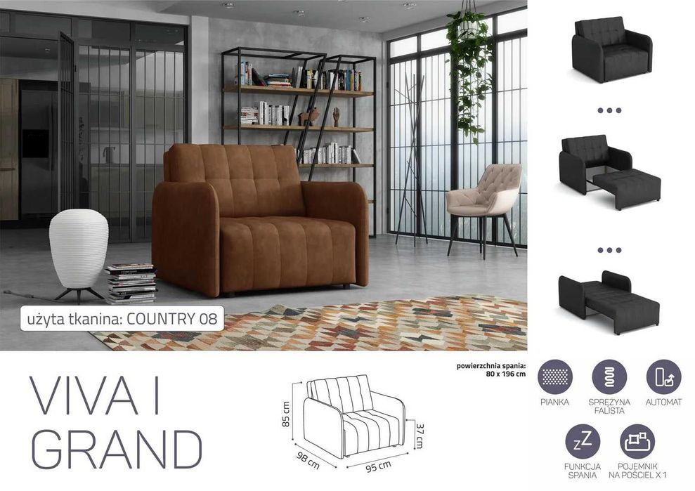 Fotel z funkcją spania Sofa Viva I Grand
