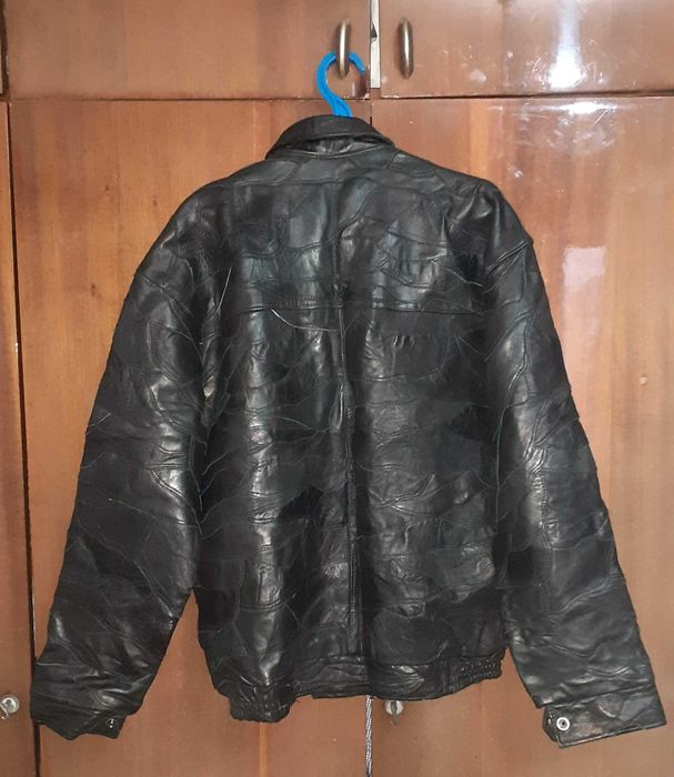 Куртка мужская кожаная чёрная