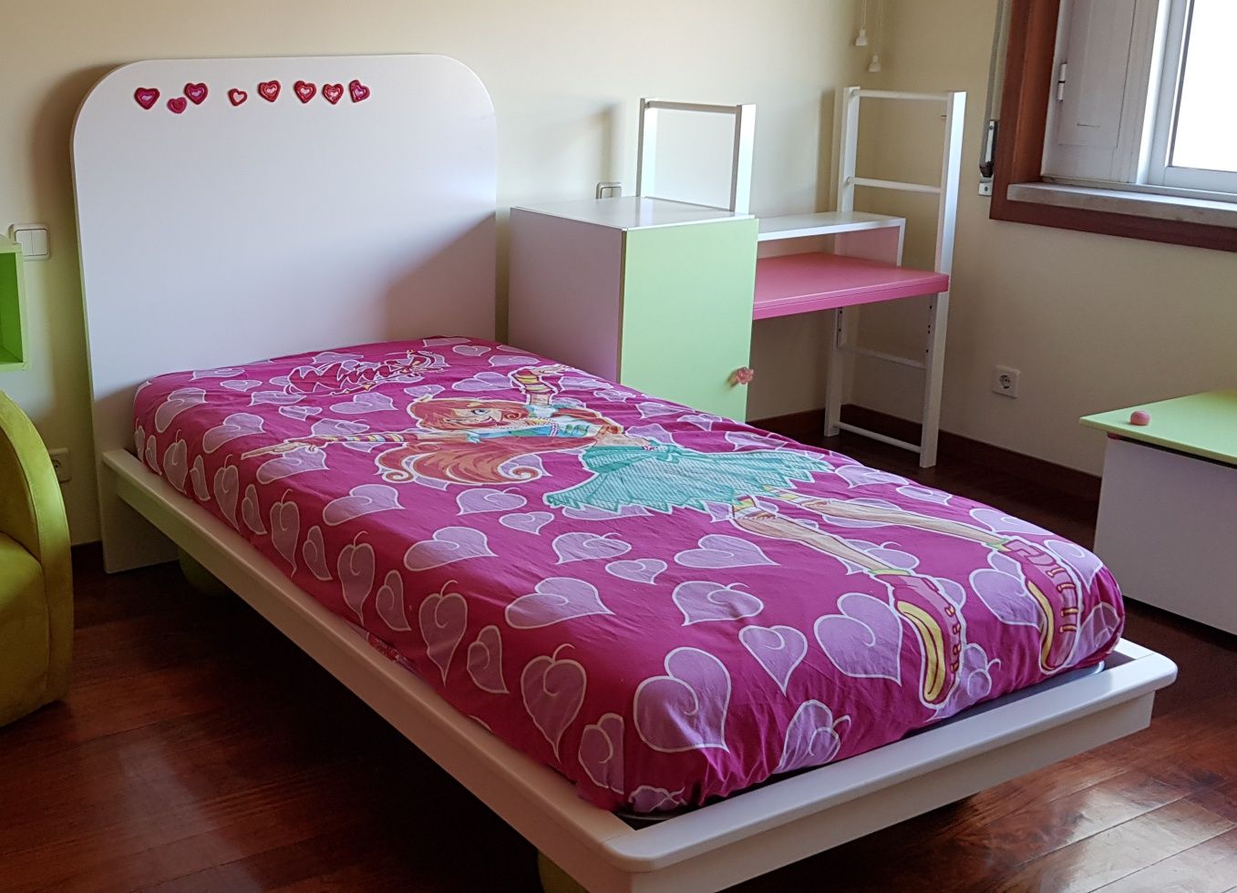 Cama de Criança lacada com colchao 90x180