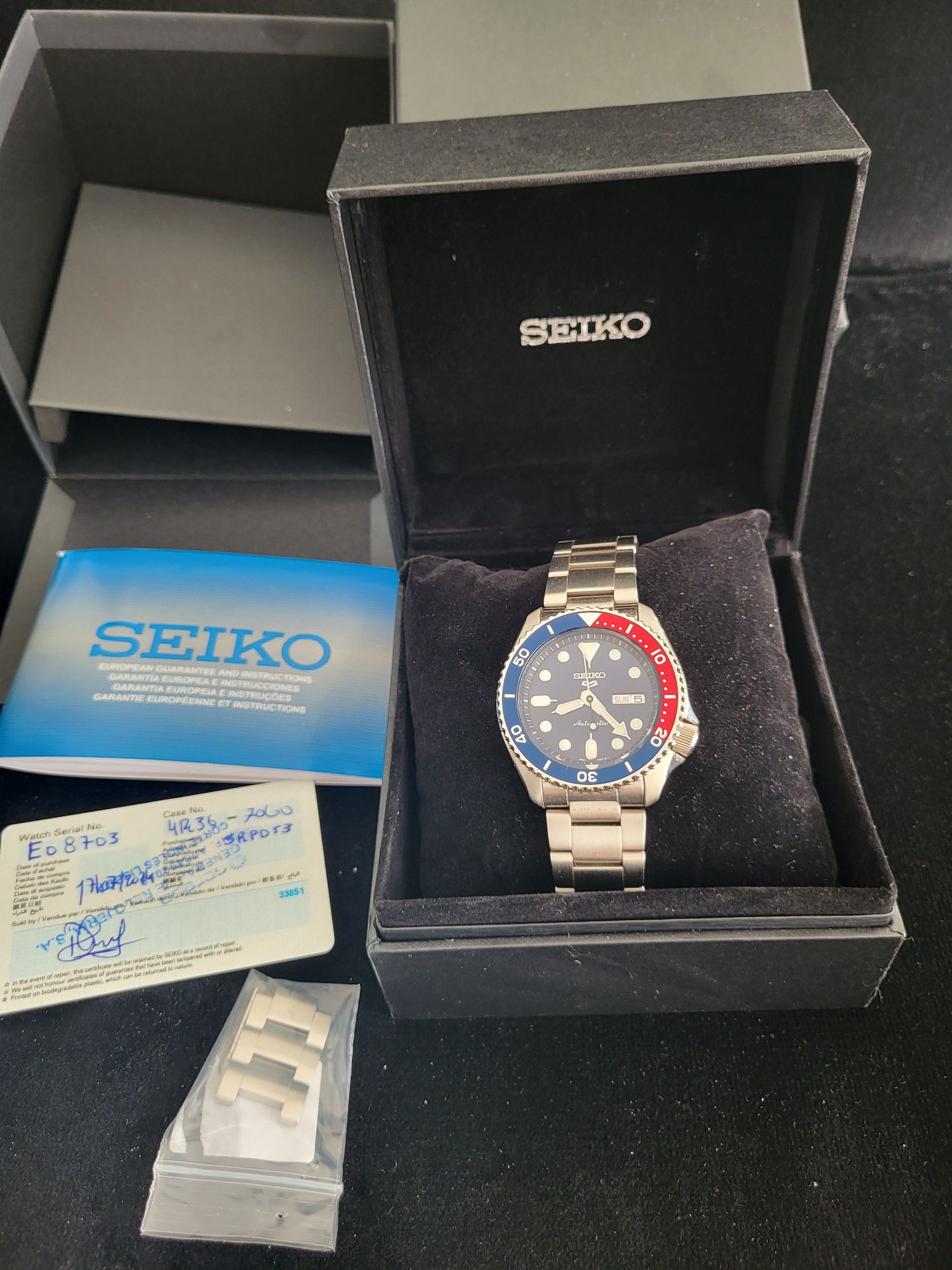 Seiko 5 Sports Automático 2024 full set