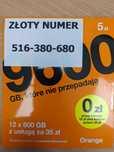 Łatwy numer, złoty numer starter Orange