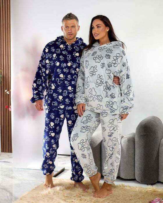 Пижамы тёплые махра Турция мужские женские