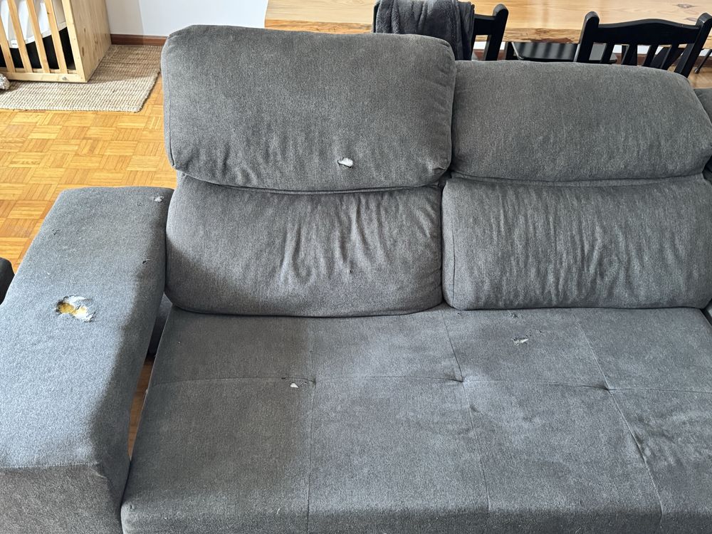 Sofa Cinzento Chaise Long