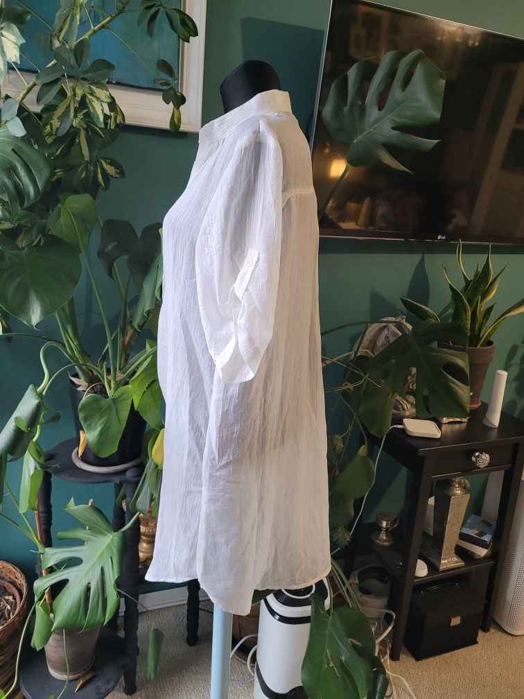 River Flower sukienka tunika M/L biała