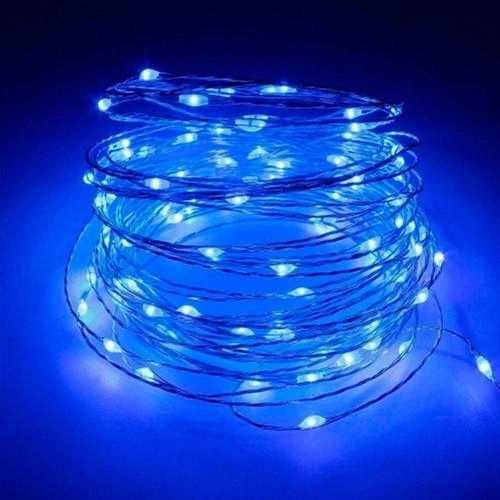 Гирлянда на батарейках светодиодня капли 3 м Синий