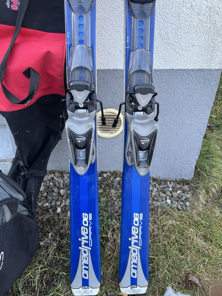 Narty 154 carvingowe Dynastar, buty Dalbella wkladka 255cm i pokrowce