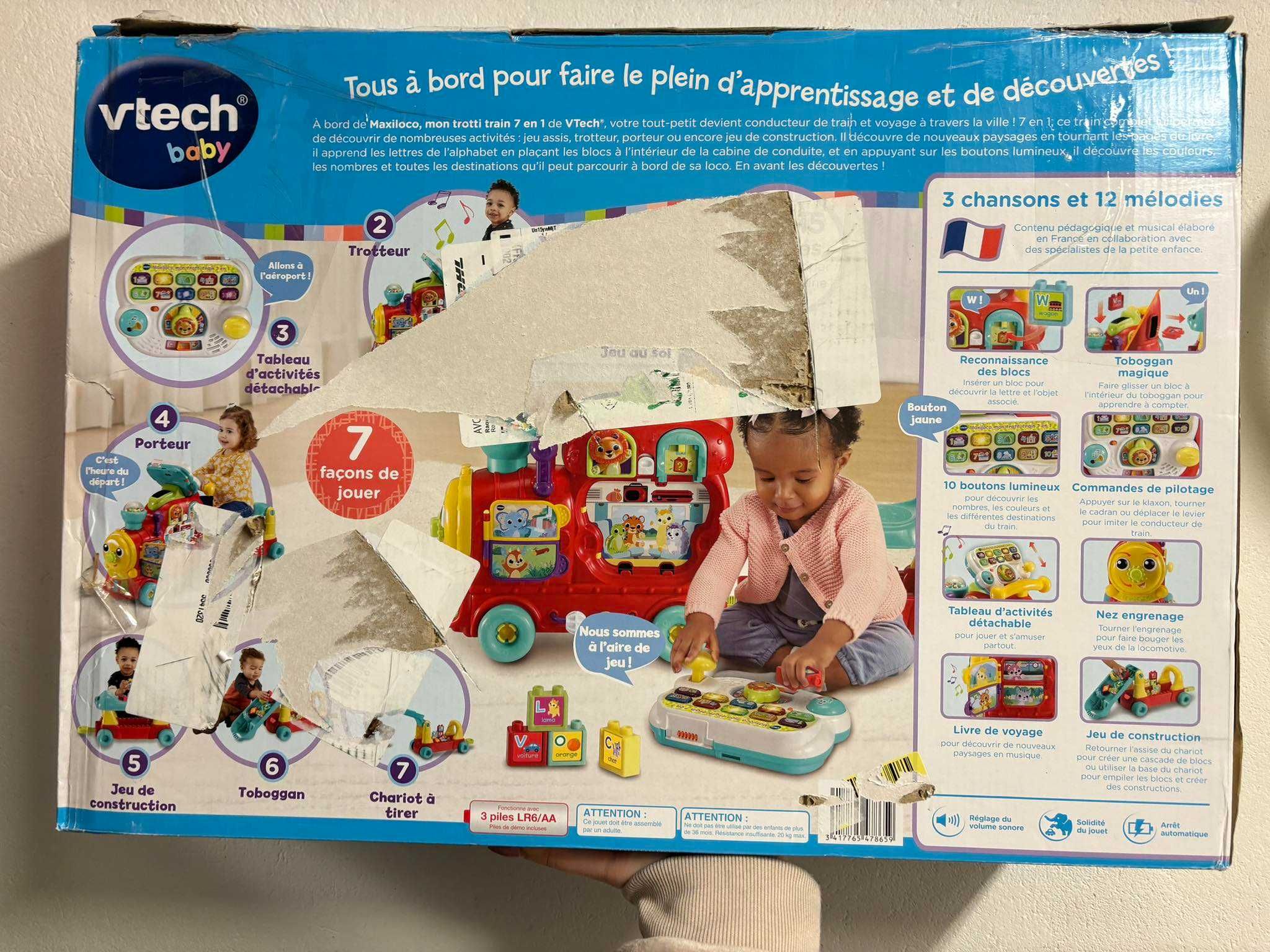 VTech POCIĄG edukacyjny 7w1 chodzik jeździk LED