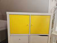 Ikea kallax wkład z drzwiami żółtymi