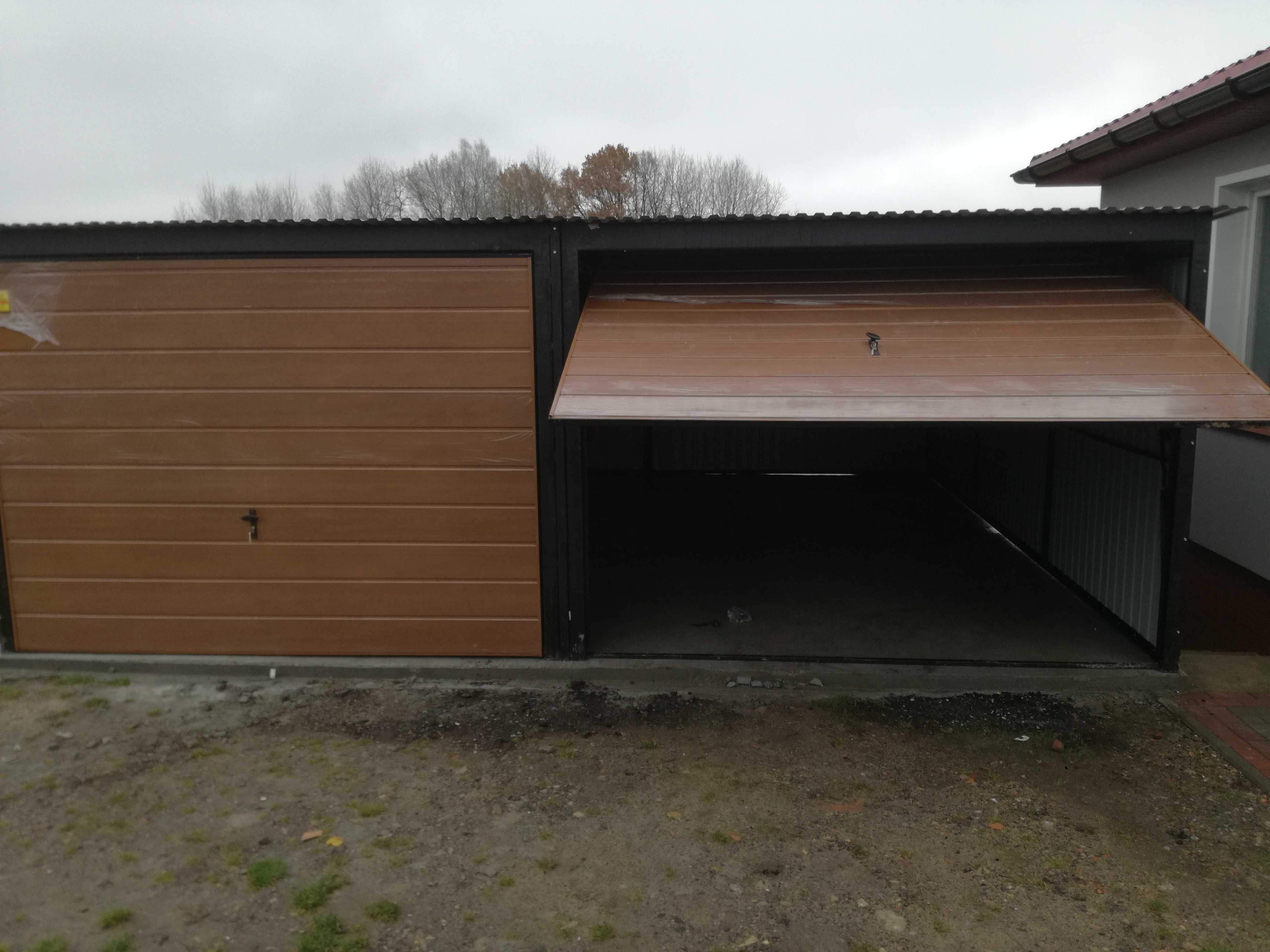 Garaż 4x6 Drewnopodobny  konstrukcja ocynk Transport i montaż