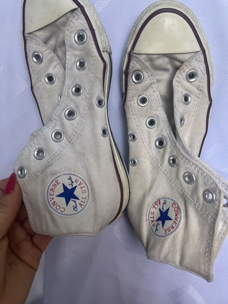 Converse biale dlugie