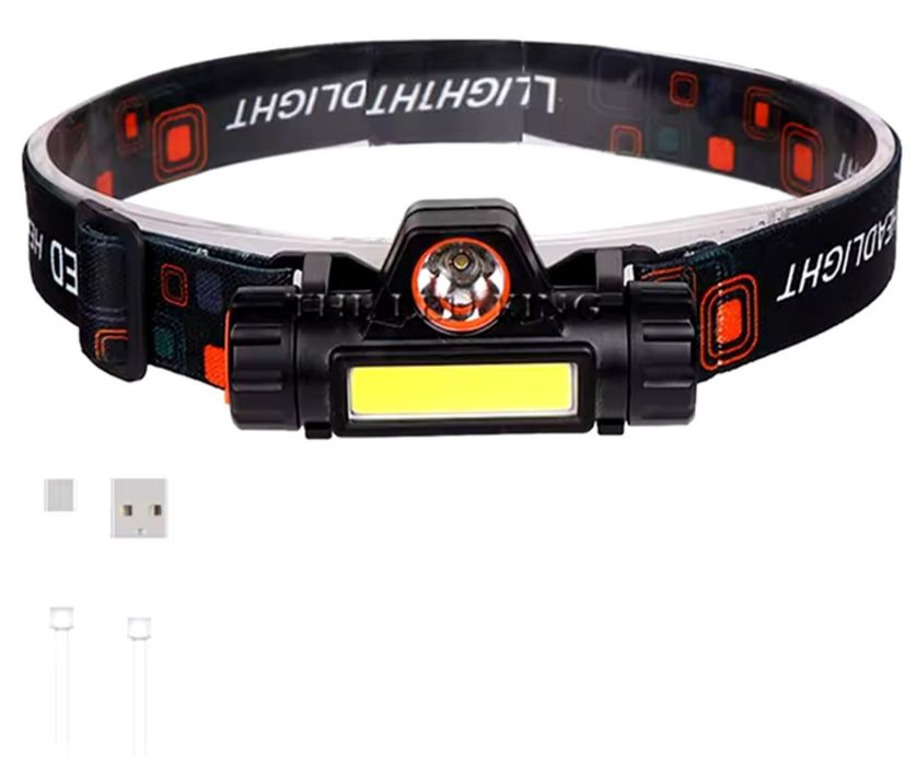 Ліхтар налобний YT-872 XPE+COB USB 2 діода, магніт