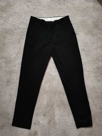 czarne spodnie garniturowe h&m