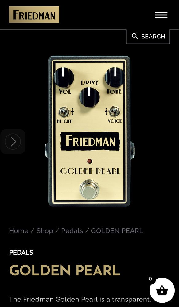 Pedal de guitarra based on Friedman Golden Pearl