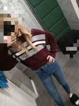 Bordowy sweter Pull&Bear
