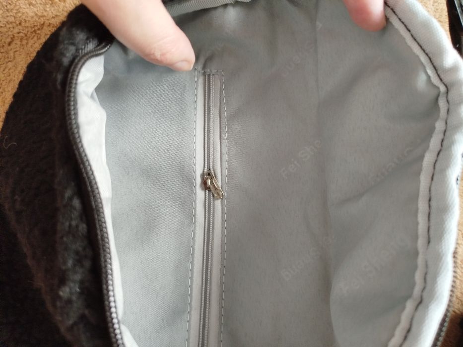 Нова сумка бананка чорна жіноча сумочка плюшева поясна чорна