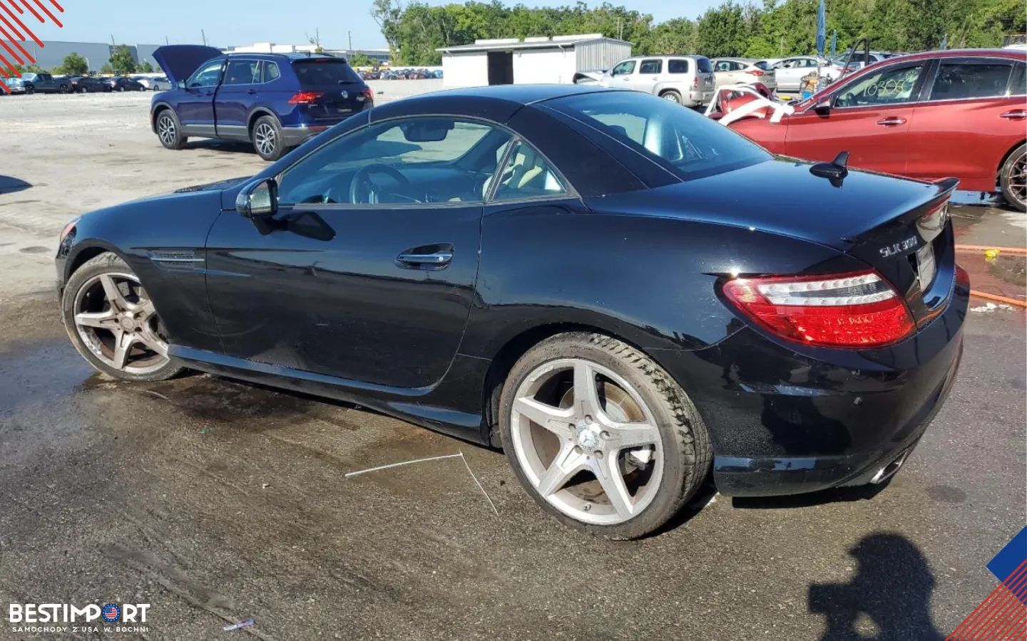 Mercedes-Benz SLK kabriolet HARDTOP SLK 300 R172 2016 2.0L czarny w transporcie do PL