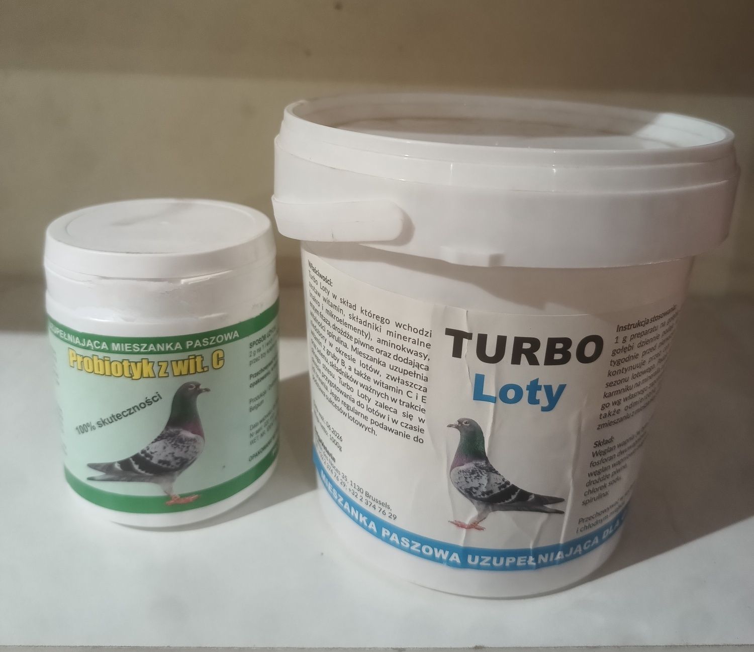 Turbo loty i probiotyk z witaminą c dla gołębi super cena zestaw