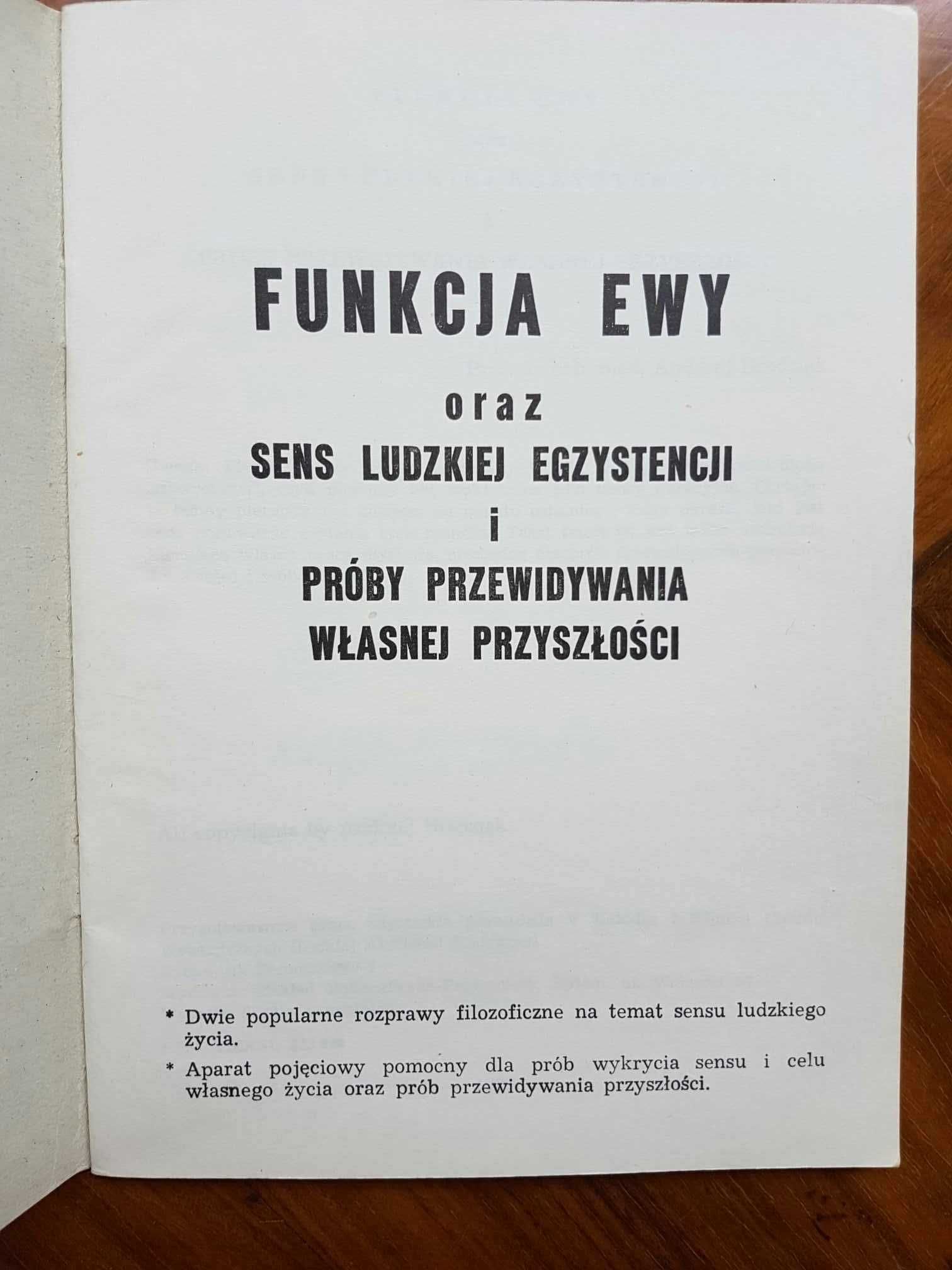 książka BROSZURA FUNKCJA EWY czyli o Twojej tajemniczej przyszłości