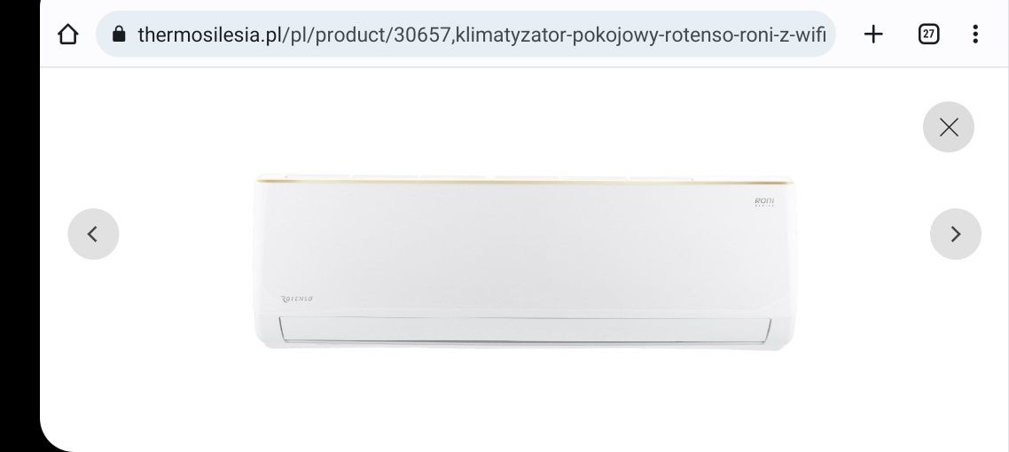 Klimatyzator 7kW Rotenso Roni R70X pompa ciepla powietrze-powietrze