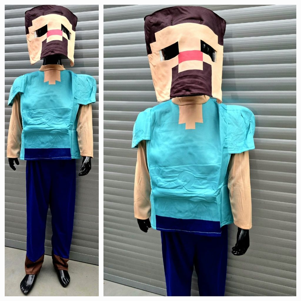 Steve z Minecraft ekstra strój przebranie dla chłopca rozm S