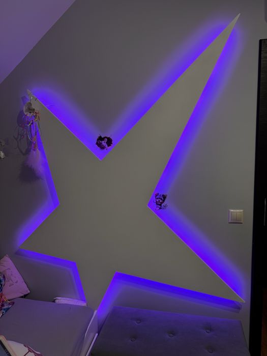 Gwiazda led lampa na sciane meble dzieciece