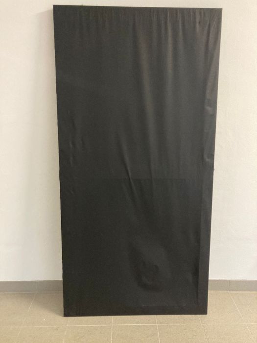 Biombo revestido com tecido Preto