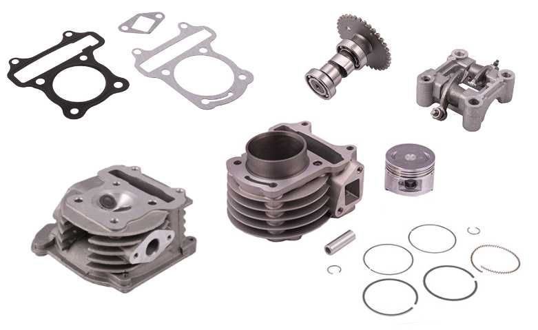 Cylinder i głowica 80cc Moretti do skutera TUNING 4T GY6