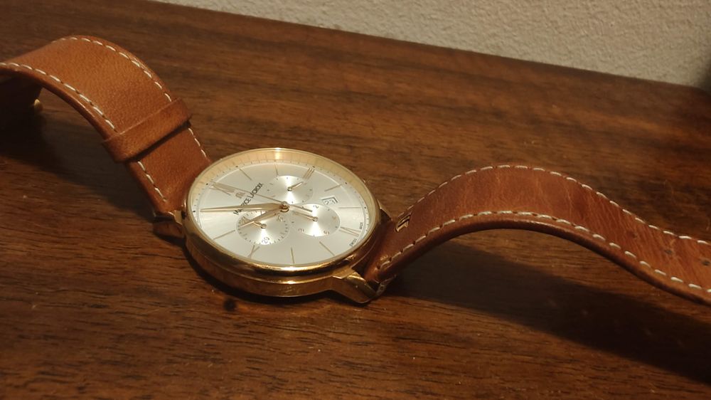 Maurice Lacroix Eliros szkło szafir pasek skóra, sprawny, tanio